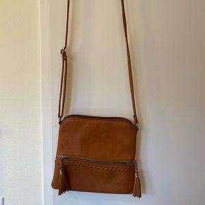Brown, soft leather purse.